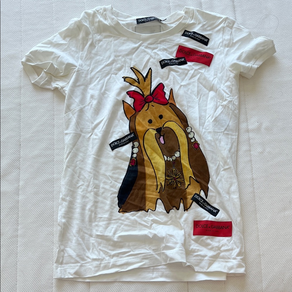 Dolce & Gabbana White Graphic T-Shirt